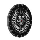 イニシャルカスタム/名前でパーソナライズされたダーツボード ダーツボード (正面左)