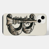 イニシャルカスタムB便の魔女のほうきのB iPhoneケース (裏面横)