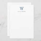 イニシャルクラシックノテカード 招待状 (正面/裏面)