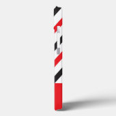 イニシャルクールは赤、黒、青のシックでシブロン Case-Mate iPhoneケース (裏面 / 左)