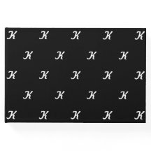 イニシャルゲストブック(白黒)