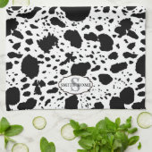 イニシャルコーウィドプリントモダンコージー | キャビンスタイル キッチンタオル (折り畳み)