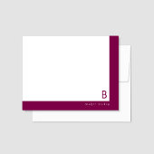 イニシャルコーナーバンド ワインレッド パーソナルステーショナリー ノートカード