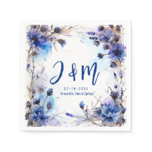 💍イニシャルコーンフラワーとラベンダーエレガンス