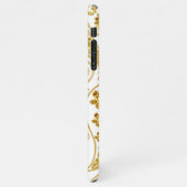 イニシャルゴールデンペイズリーLラグジュアリーギフトフェミニン iPhoneケース (左側)