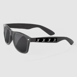 イニシャルサングラス(白黒) サングラス