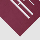 イニシャルシンプルカップル |ホワイト&ブルゴーニュ 薄葉紙 (詳細)