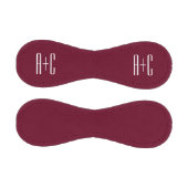 イニシャルシンプルカップル |ホワイト&ブルゴーニュ 野球ボール (パネル)