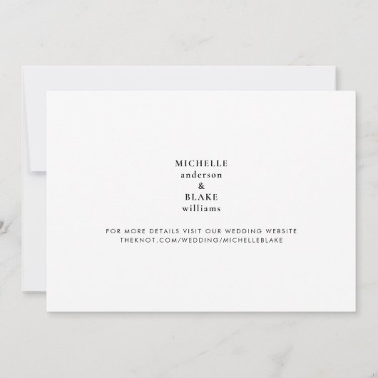 イニシャルシンプルトロピカルウェディング日付を保存 セーブザデート (裏面)