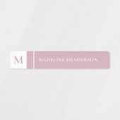 イニシャルシンプルパステルカラー防水キッズネーム ラベル (デザイン1)