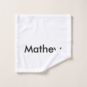 イニシャルシンプル文字のモノグラムで名前を追加 ウォッシュタオル