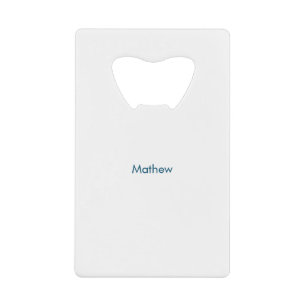 イニシャルシンプル文字のモノグラムで名前を追加  クレジットカード栓抜き