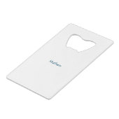 イニシャルシンプル文字のモノグラムで名前を追加  クレジットカード栓抜き (裏面アングル)