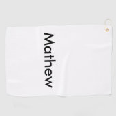 イニシャルシンプル文字のモノグラムで名前を追加  ゴルフタオル (横)