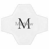 イニシャルシンプル文字のモノグラムで名前を追加 サッカーボール (フラット)