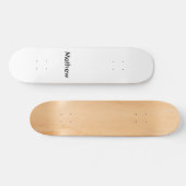 イニシャルシンプル文字のモノグラムで名前を追加  スケートボード (横)