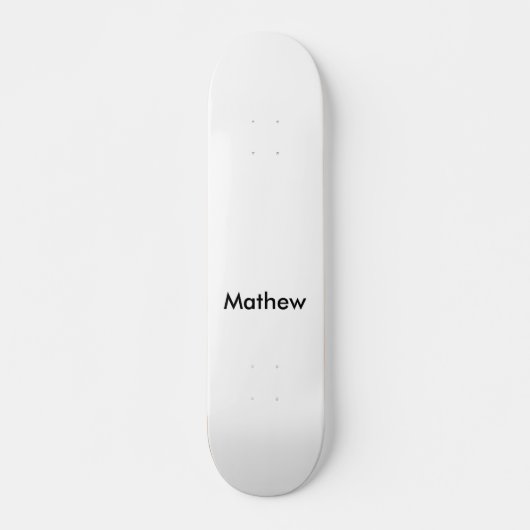 イニシャルシンプル文字のモノグラムで名前を追加  スケートボード (正面)