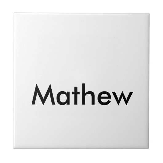 イニシャルシンプル文字のモノグラムで名前を追加 タイル (正面)