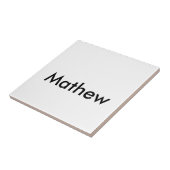 イニシャルシンプル文字のモノグラムで名前を追加 タイル (側面)