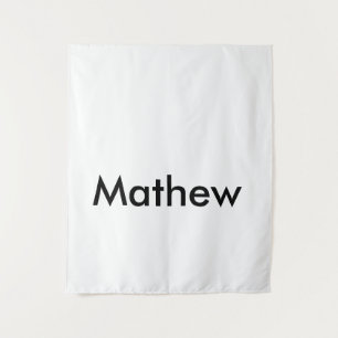 イニシャルシンプル文字のモノグラムで名前を追加  タペストリー