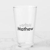 イニシャルシンプル文字のモノグラムで名前を追加  タンブラーグラス (裏面)