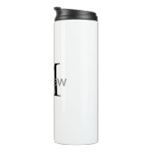 イニシャルシンプル文字のモノグラムで名前を追加 タンブラー (回転右)