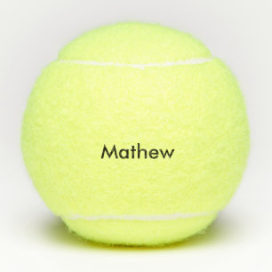 イニシャルシンプル文字のモノグラムで名前を追加  テニスボール