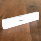 イニシャルシンプル文字のモノグラムで名前を追加 デスクネームプレート (側面)