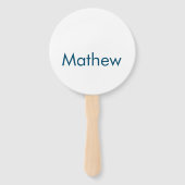 イニシャルシンプル文字のモノグラムで名前を追加  ハンドファン (裏面)