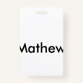 イニシャルシンプル文字のモノグラムで名前を追加 バッジ (正面)