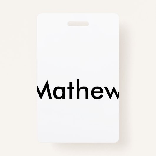 イニシャルシンプル文字のモノグラムで名前を追加  バッジ (正面)