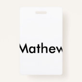 イニシャルシンプル文字のモノグラムで名前を追加  バッジ (裏面)