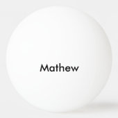 イニシャルシンプル文字のモノグラムで名前を追加  卓球ボール (正面)