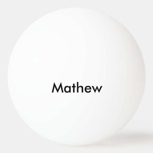 イニシャルシンプル文字のモノグラムで名前を追加  卓球ボール (正面)