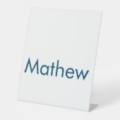 イニシャルシンプル文字のモノグラムで名前を追加 台座サイン (正面)