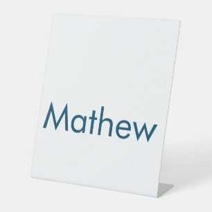 イニシャルシンプル文字のモノグラムで名前を追加 台座サイン