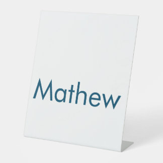 イニシャルシンプル文字のモノグラムで名前を追加  台座サイン