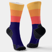 イニシャルストライプのソックス。カスタマイズ.クルーソックス ソックス (傾斜あり)