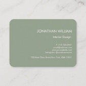 イニシャルスパーソナライズされたゲエレガントリーグリーンモノグラム 名刺 (裏面)