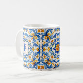 イニシャルタイルマグ コーヒーマグカップ (正面左)