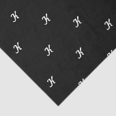 イニシャルティッシュペーパー(白黒) 薄葉紙 (詳細)