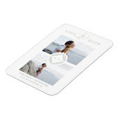 イニシャルトレンドシックオーナメント洗練結婚度 マグネット (左側)