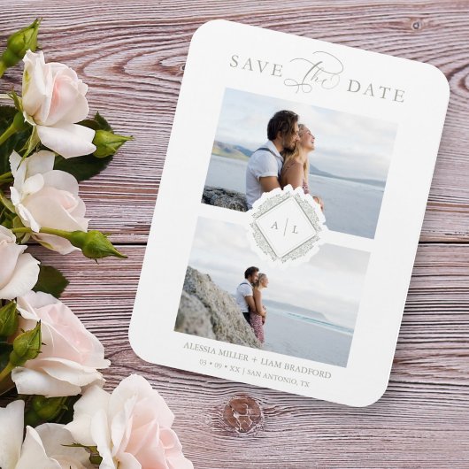 イニシャルトレンドシックオーナメント洗練結婚度 マグネット