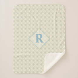 イニシャルニース抽象芸術ブルー&ゴールデン透明度 シェルパブランケット