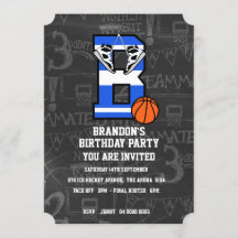 イニシャルバスケットパーソナライズされたボールレターB