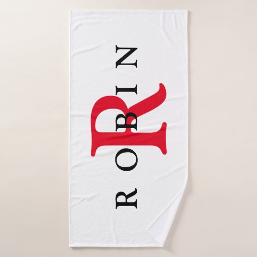 イニシャルバスタパーソナライズされたオル バスタオル (バスタオル)