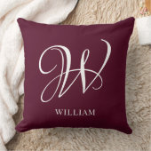 イニシャルバパーソナライズされたルエレガントグンディモノグラム クッション (ブランケット)