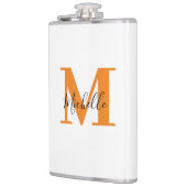 イニシャルパーソナライズされたと名前モノグラム フラスク (左)