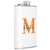 イニシャルパーソナライズされたと名前モノグラム フラスク (右)