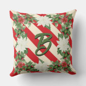 イニシャルパーソナライズされたのクリスマス枕 クッション (裏面)